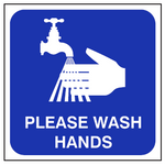 Please wash hands safety sign (M6)