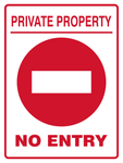 Private Property No entry safety sign (NE020)