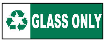 Recycle glass only safety sign (REC008)