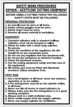 Safety Work Procedures Oxygen- Acetylene Cutting Equipment  safety sign (FM10)