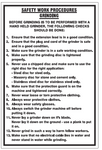 Safety Work Procedures Grinding  safety sign (FM11)