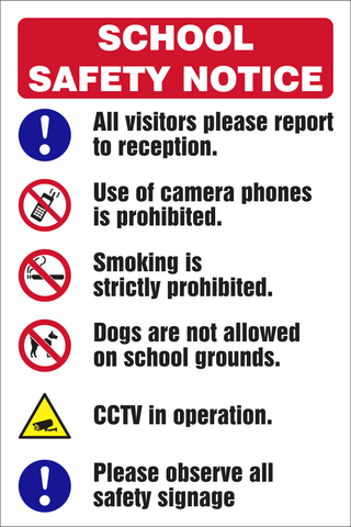 School Safety Notice safety sign (SS4)