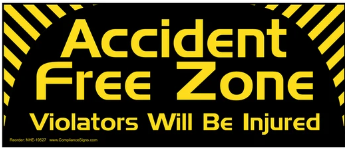 Accident free zone safety sign (NOT070)