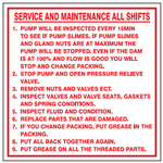 Service and maintenance all shifts safety sign  (MI20)