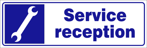 Service Reception safety sign (RV12)