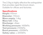 Fire Extinguisher 2.5kg (DCP2.5)