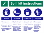 Spill Kit Instructions safety sign (SPK01)
