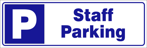 Staff parking safety sign (RV9)