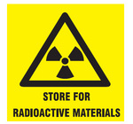 Store for radioactive materials safety sign (H7)