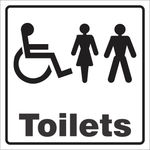Combo toilet safety sign (M008)