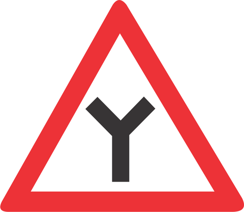 Y Junction road sign (W115)