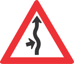 Concealed driveway (from left) road sign (W217)