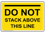 Do not stack above this line safety sign  (WARN01)