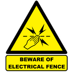 Beware Of Electrical Fence safety sign (WW029A)