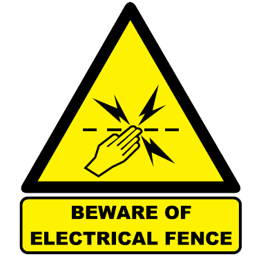 Beware Of Electrical Fence safety sign (WW029 A)
