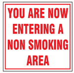 You are now entering a non smoking area safety sign  (NS8)