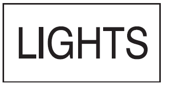 Lights safety sticker (E51)