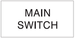 Main switch safety sticker (E55)