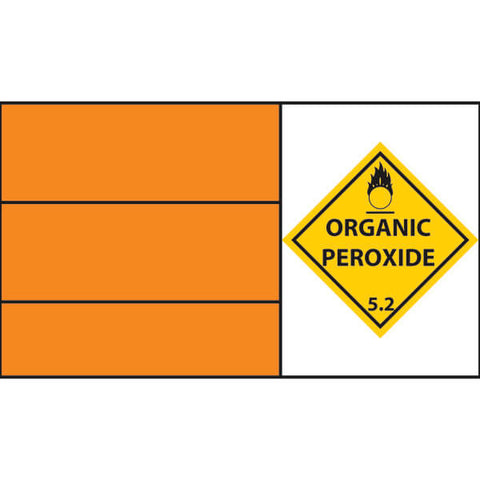 Organic peroxide Hazchem Sticker laminate (HZ25)