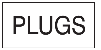 Plugs safety sticker (E50)