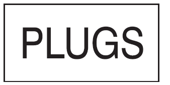 Plugs safety sticker (E23A)