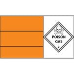 Poison Gas Hazchem sticker laminate (HZ27)