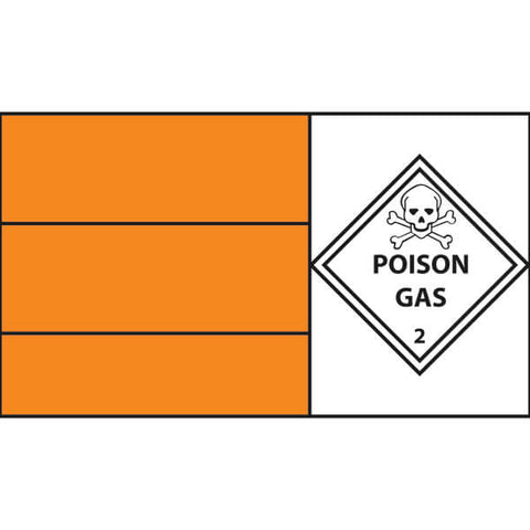 Poison Gas Hazchem sticker laminate (HZ27)