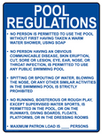 Pool regulations safety sign  (PR04)