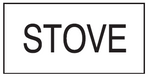 Stove safety sticker (E53)