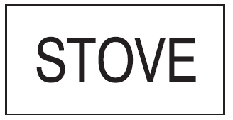 Stove safety sticker (E53)