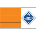 Water Reactive substances Hazchem sticker with laminate (HZ31)